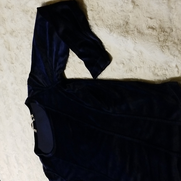 Soft Surroundings Tunic Top Womens Size Small Blue Velvet - Picture 5 of 12